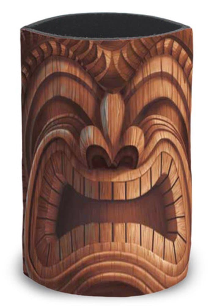 Hawaiian Can Cooler Happy Tiki