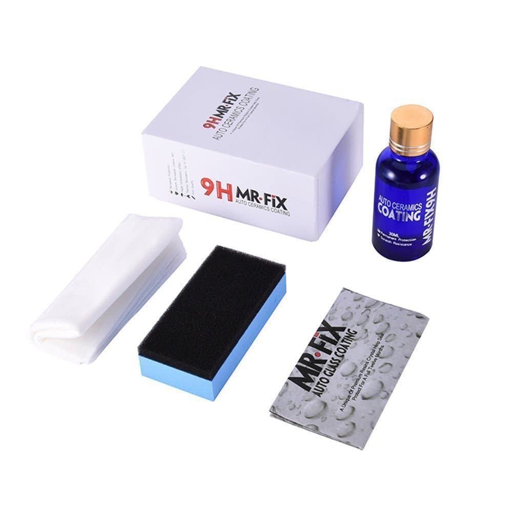 Automotive Ceramic Coating, Greyghost Mr Fix 9H Anti Scratch Hydrophobic Polish Nano Coating Kit, High Gloss Car Paint Sealant Protection