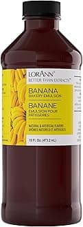 Lorann Oils Banana Bakery Emulsion: True Banana Emulsion, Ideal for Boosting Fruit Tones in Cakes, Cookies & Desserts, Gluten-Free, Keto-Friendly, Banana Extract Substitute Essential for Your Kitchen