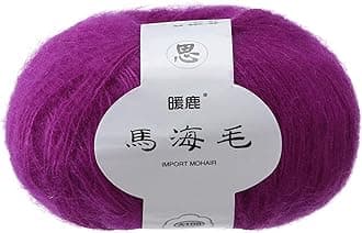 Mohair Wool Ball,Warm Knitting Yarn Soft Mohair Knitting Wool Yarn DIY Shawl Scarf Crochet Thread Supplies (M)