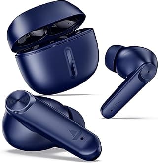 boAt Airdopes Max in Ear TWS Earbuds with 100 HRS Playtime, Quad Mics with ENx Tech, Beast Mode(50ms Low Latency), ASAP Charge, Bluetooth v5.3 and IWP(Bold Blue)