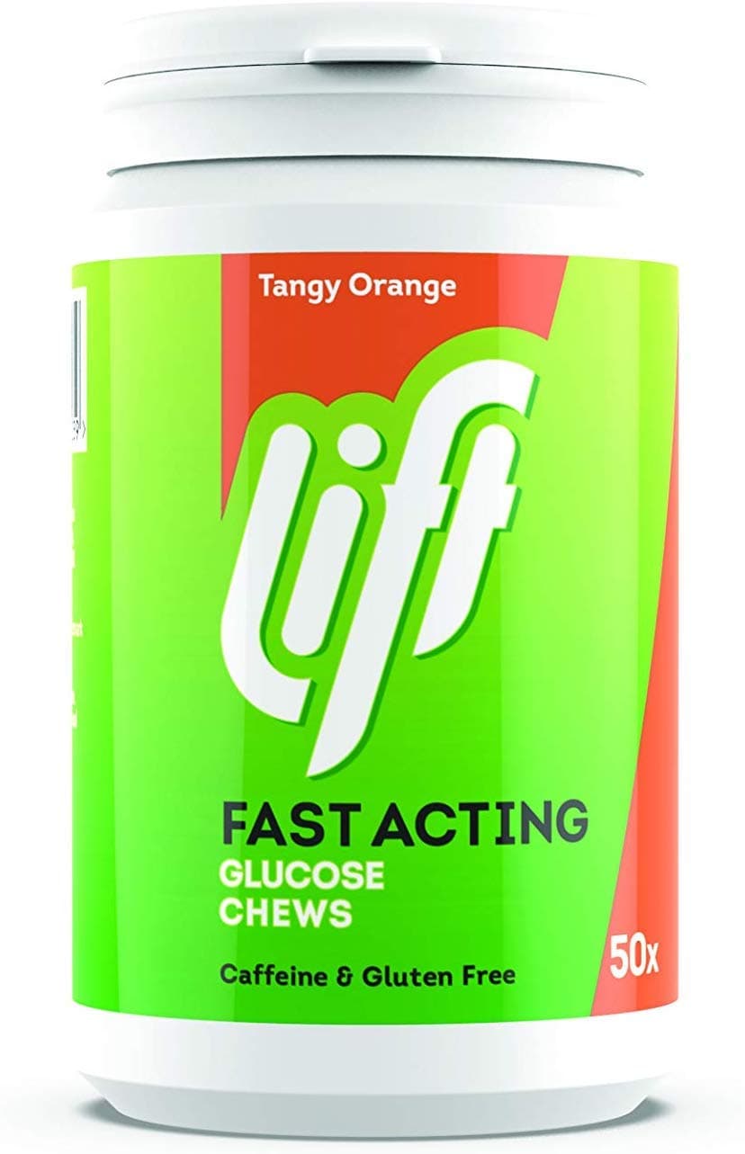 Lift Glucose Chewable Tablets, ORANGE, 50 Tablets (Pack of 2)