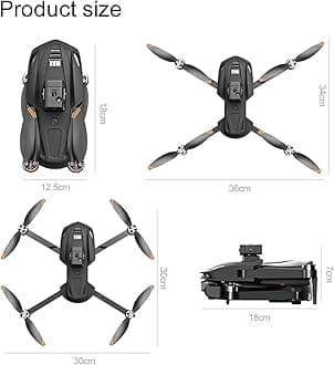 Mini Drone with Camera for Adults - 8K/4K 30FPS HD Video, 4.5" LCD FPV GPS Dr...