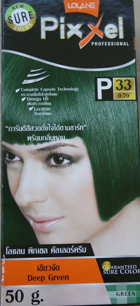 Permanent Color Cream Hair Dye Gray Coverage Deep Green Color No.P33