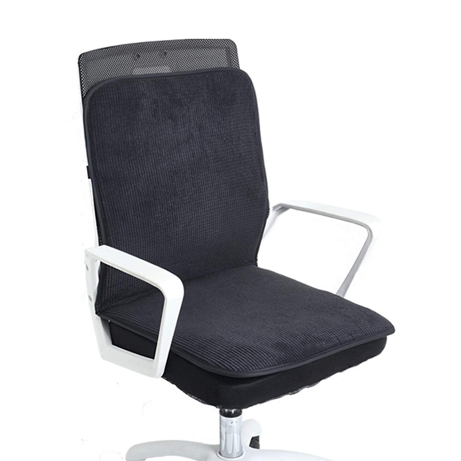 JSBVM Heated Seat Pad for Office Chair, Hips and Back Synchronous Heating with Intelligent Temperature Controller and 3 Temperature Settings Automatic Power-Off,B