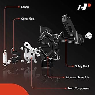 A-Premium Front Hood Latch Lock Assembly Compatible with Dodge & Jeep Vehicles - Durango, Grand Cherokee 2011-2015, Sport Utility, with Remote Start, Replace# 4589688AB, 4589688AC