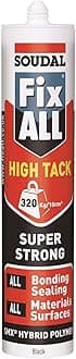 Black Soudal Fix All Turbo High Tack SMX Sealant Strong Bond Adhesive Polymer Silicone
