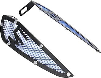 KIMISS 2PCS Motorcycle Fuel Air Intake Trim, Aluminum Gas Side Frame Trim Cover Replacement for MT03 2020‑2021(Blue)