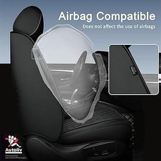 Full Set Car Seat Covers Fit for Mitsubishi Eclipse Cross 2018-2025 2026 Faux Leather Seat Cushion 2 Rows 5 Seats Waterproof Anti-Slip Automotive Interior Accessories (Black Line)