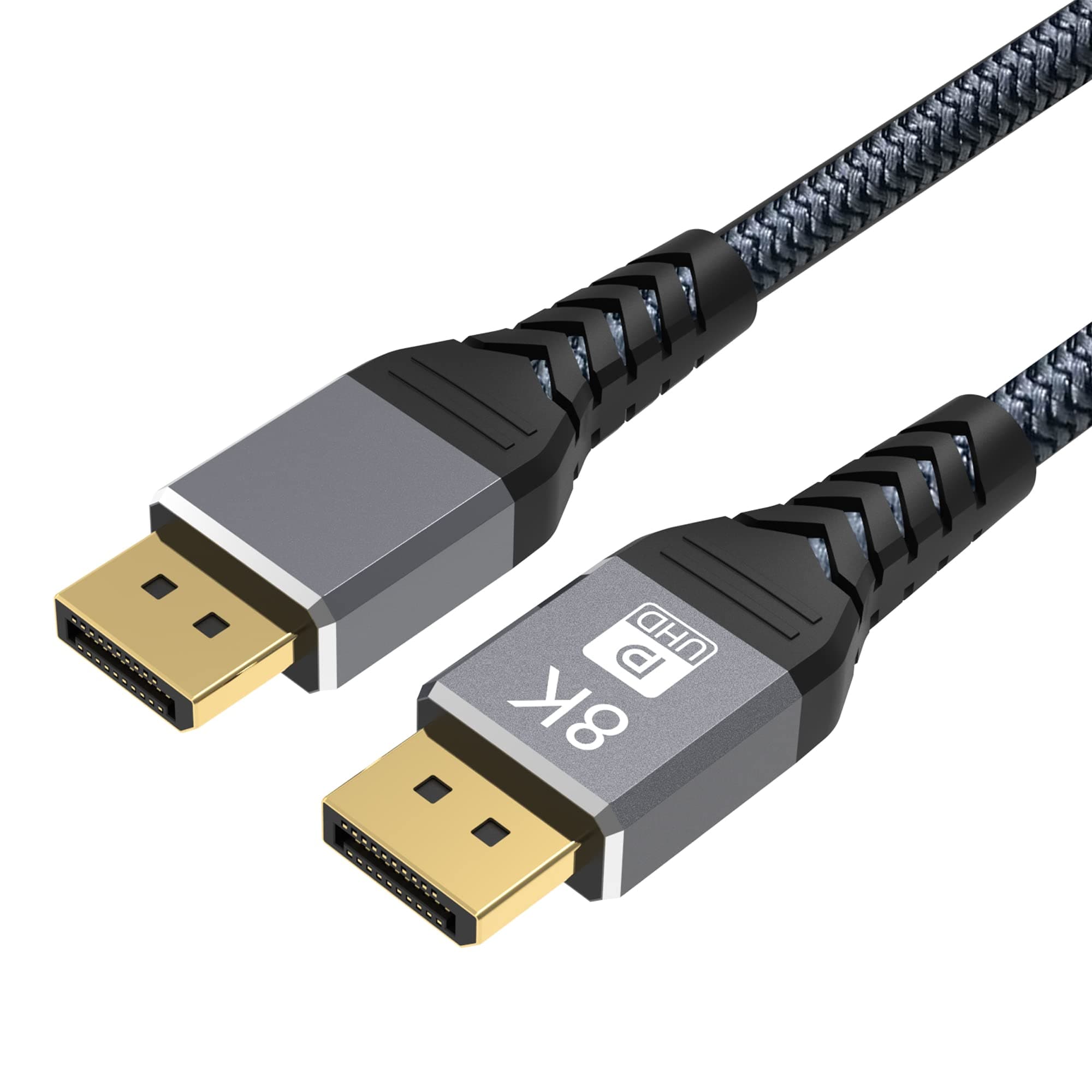 8K DP 1.4 Cable 20Feet/6m, 8K Displayport Cable 20FT, Durable Pure Copper Cord, 32.4Gbps Ultra High Speed, 8K@60Hz, 4K@144Hz, Support HBR3, DSC 1.2, HDR10, Compatible for Graphics Card, VR Headset