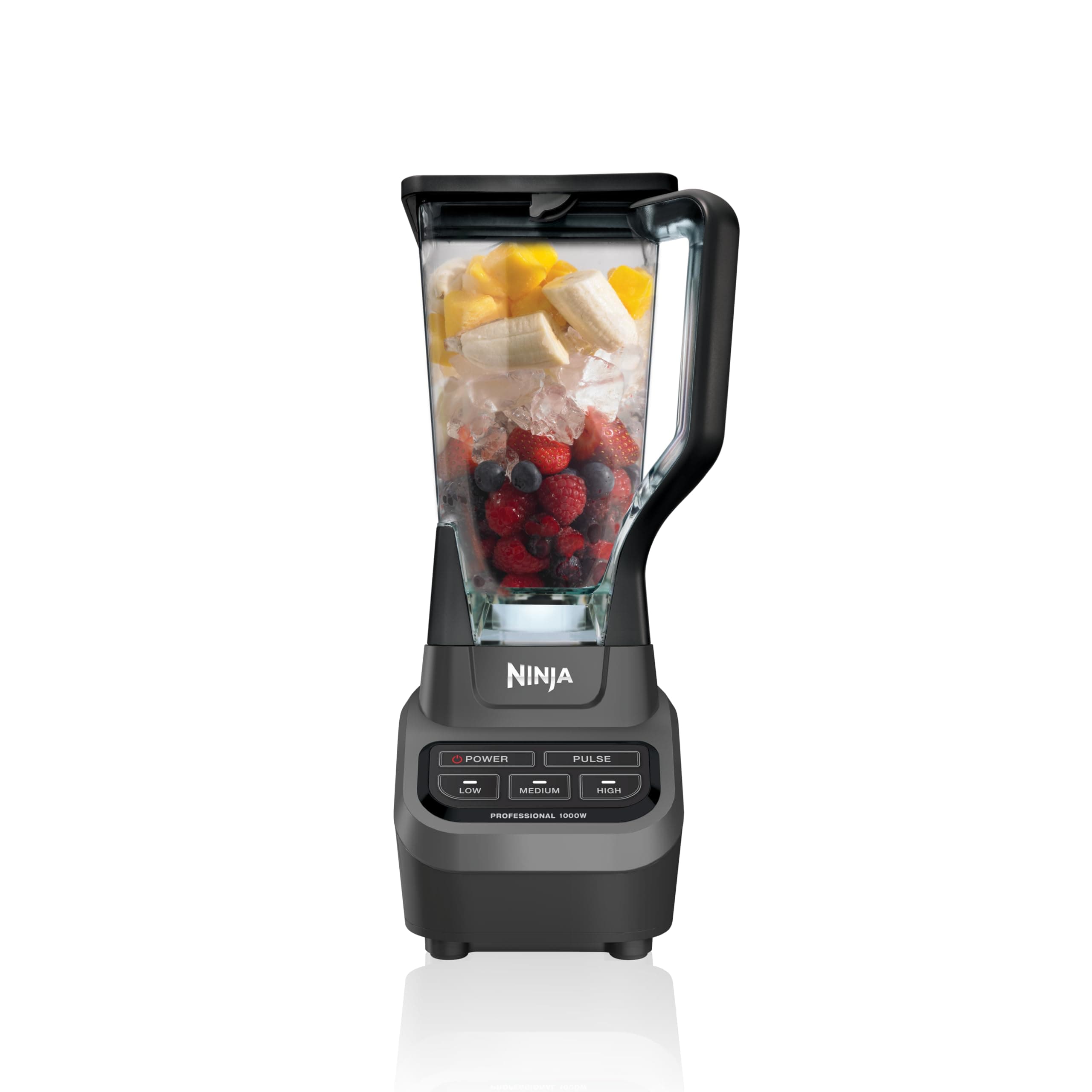 Ninja Professional 72 Oz Countertop Blender with 1000-Watt Base and Total Crushing Technology for Smoothies, Ice and Frozen Fruit (BL610), Black