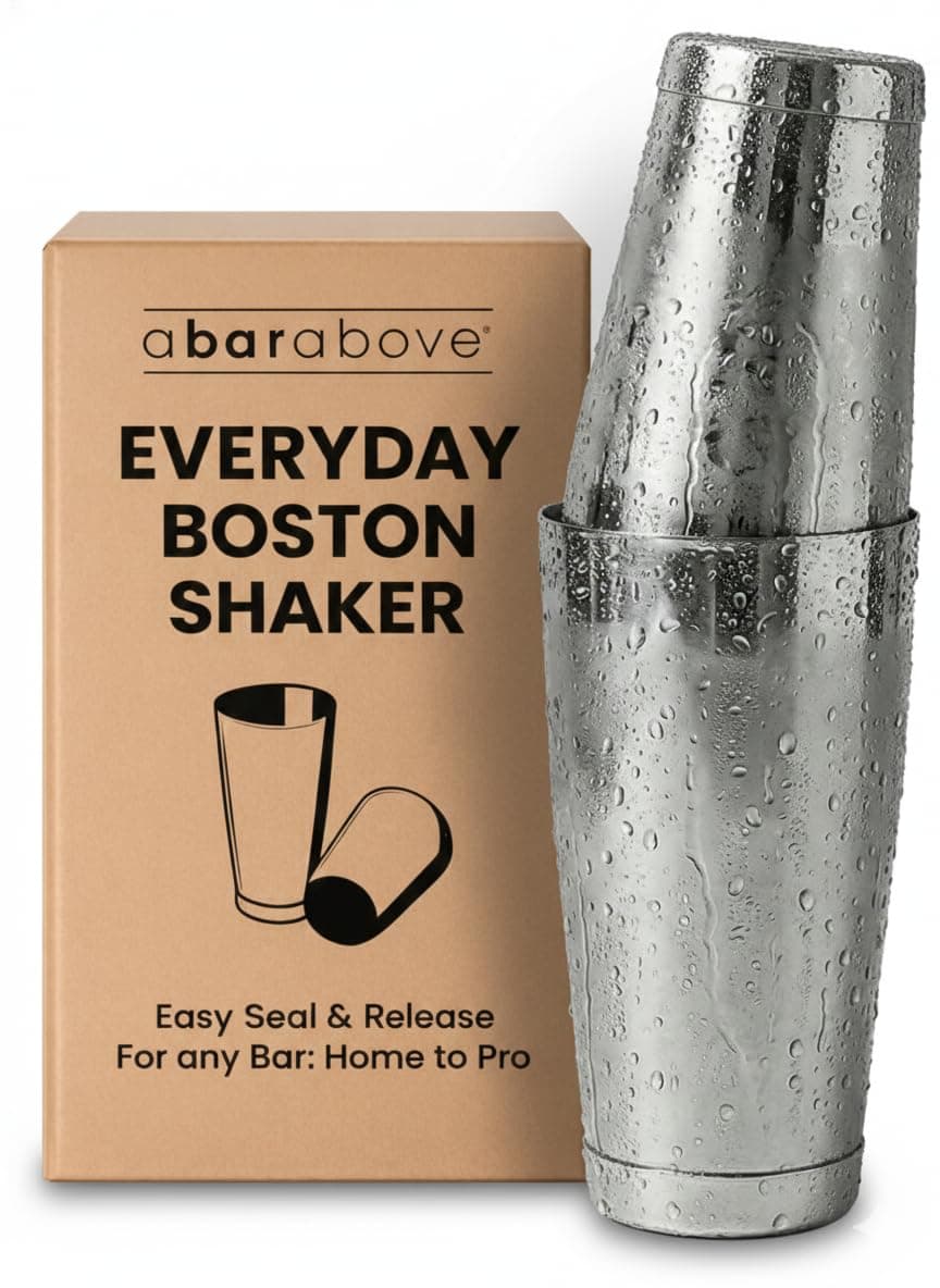 Premium Weighted Cocktail Shaker Set: Two-Piece Pro Boston Shaker Set. 18oz & 28oz Martini Drink Shaker