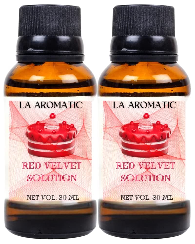 La Aromatic Red Velvet Emulsion solution (Colour,essence and Aroma)-30ml-Pack of 2