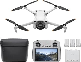 Mini 3 Fly More Combo (DJI RC), Drones with Camera for Adults 4K, 3 Batteries for 114-min Flight Time, Vertical Shooting, 32800ft (10km) Video Transmission, Lightweight Mini Drone for Beginners