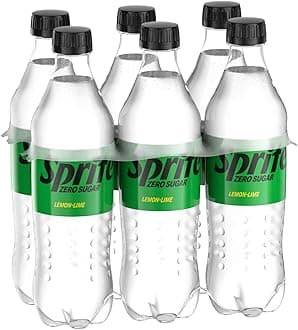 Zero Sugar Lemon Lime Diet Soda Pop Soft Drinks, 16.9 fl oz, 6 Pack