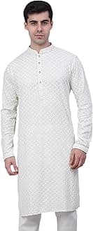 JompersMen's Chikankari Embroidered and Sequence Kurtas