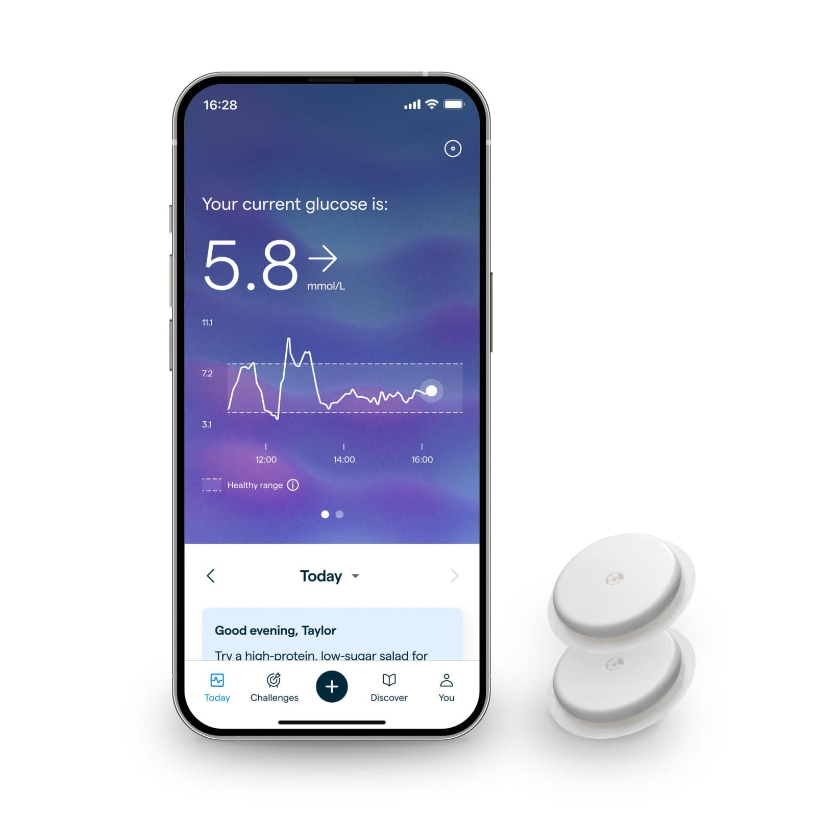 by Abbott|4-week CGM|Wearable Glucose Tracker|See your glucose response to food, exercise, sleep|Continuous Glucose Monitor & App to support your health goals|Works with iOS and Android|UK Only