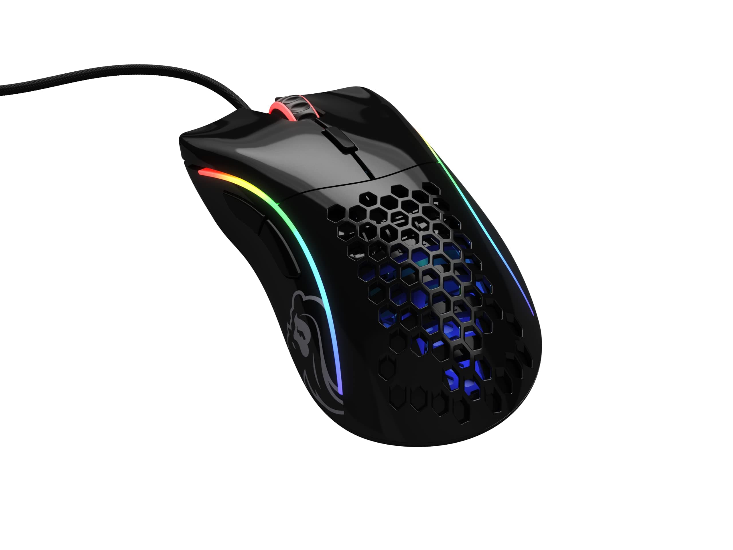 Gloriuos Black Gaming Mouse - Glorious Model D Gaming Mouse Honeycomb - Ultralight RGB Mouse - PC Mouse - 68 g - Glossy Black Mouse
