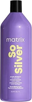 Matrix So Silver Purple Shampoo - Neutralizes Yellow Tones, Color Depositing, Brightening & Toning, For Color Treated, Blonde, Grey, White and Platinum Hair, Vegan