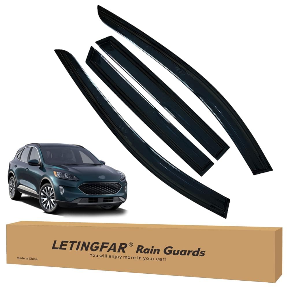 Window Visors Rain Guards for Ford Escape 2020 2021 2022 2023 2024 2025 Accessories, Wind Deflectors Vent Shades for Ford Escape