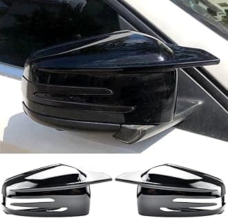 Side Mirror Cap Covers For Mercedes Benz W176 W246 W212 W204 C117 X156 X204 W221 C218 A B C E S CLA GLA GLK Class Black Replace (black)