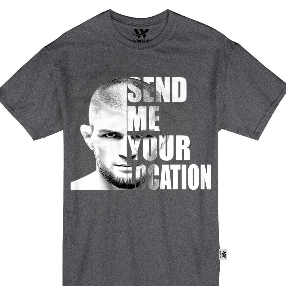 wintertee Send Me Location Khabib Tshirt