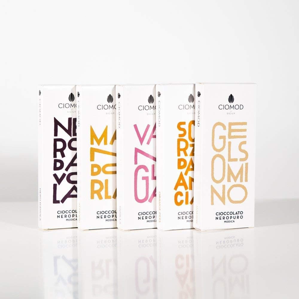 CIOMOD | Cioccolato di Modica FIVEBOX | Mixed Flavour #14 | 5 x 100 g