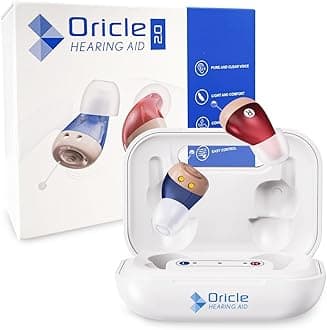 Standard 2.0 Hearing Aids for Seniors - Oricle Hearing Aids for Adults with Advanced Noise Cancellation - Easy Volume Control with Portable Charging Case