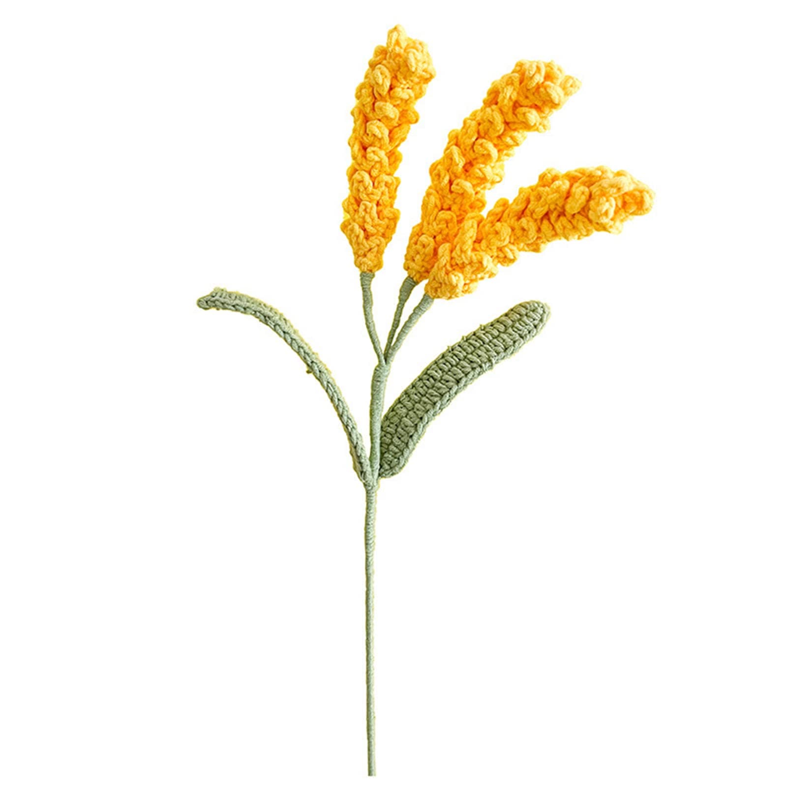Wjsdsg Artificial Rice Barley Hand Knitting Wheat Ears Bunch Flower Bouquet For Flower Arrangements Thanksgiving Decoration