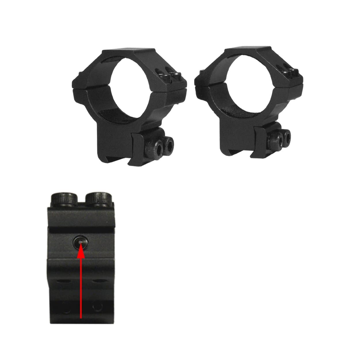 LENSOLUX(LENUR low mount 2 pieces 25.4 Glasses Mounting - black, One size