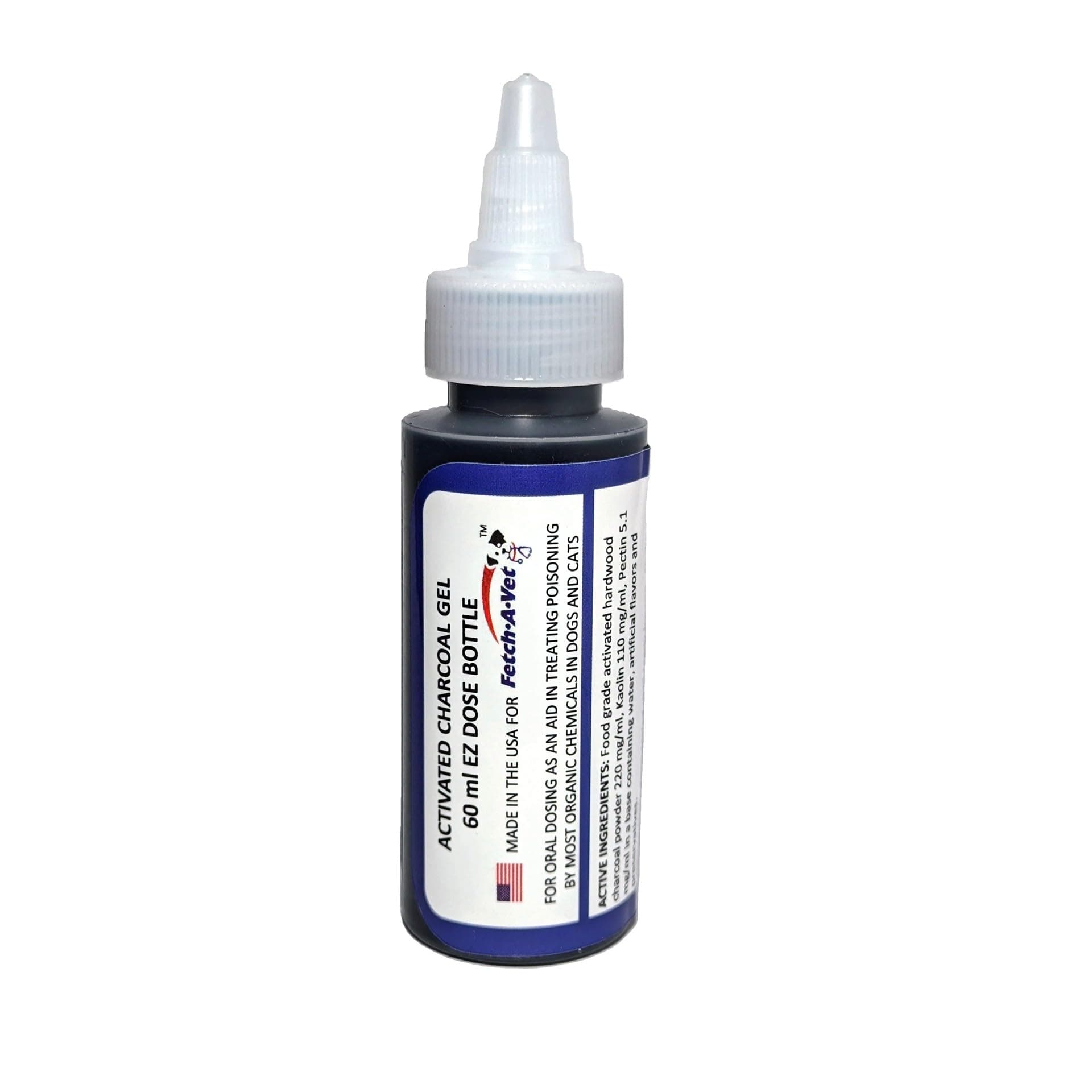 Activated Charcoal Gel 60ml EZ Dose Bottle (1-Pack) Pet Emergency First Aid Poison Antidote Treatment