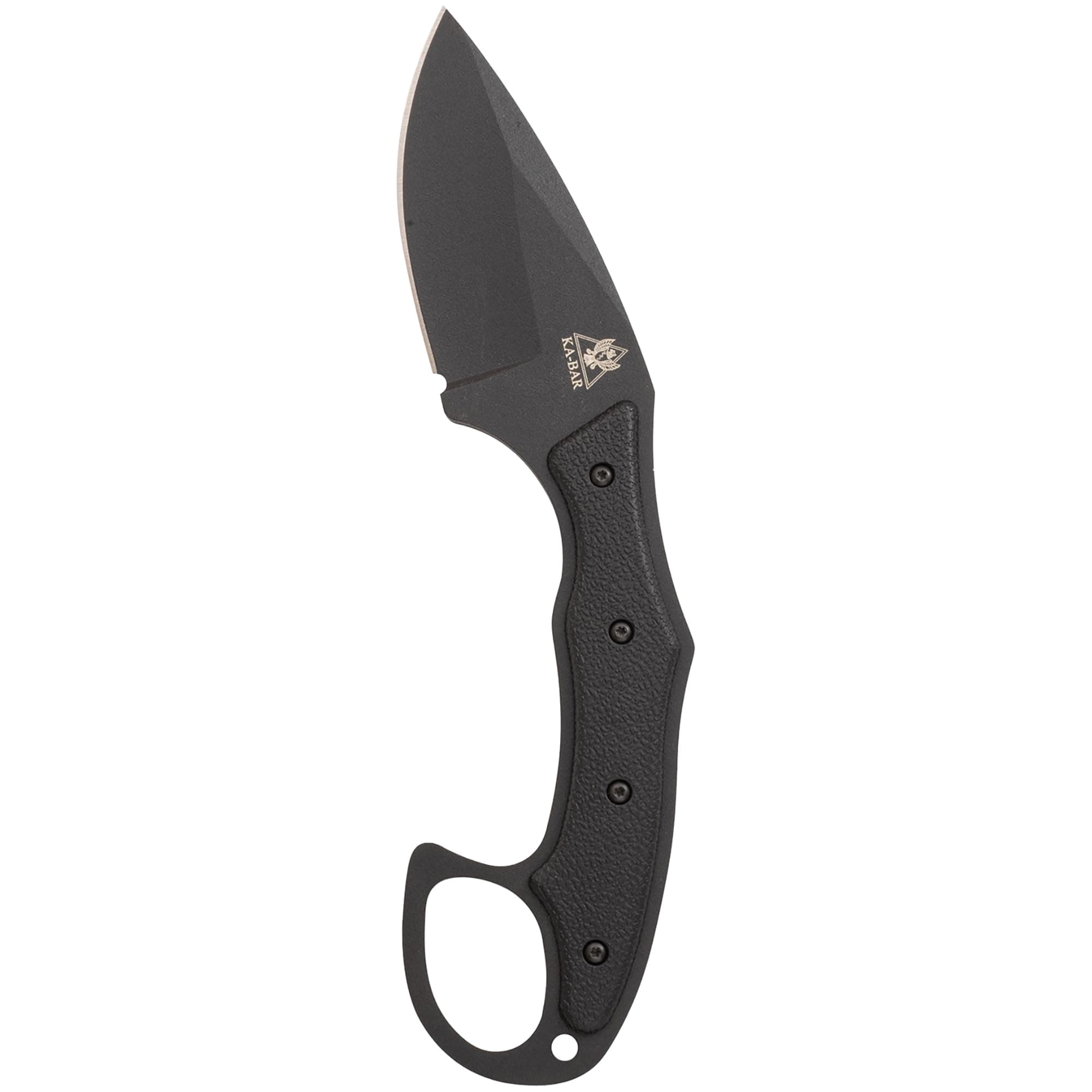 KA-BAR 2491 Tdi Pocket Strike Black Hard Plastic Sheath, Black Clip, Straight Edge