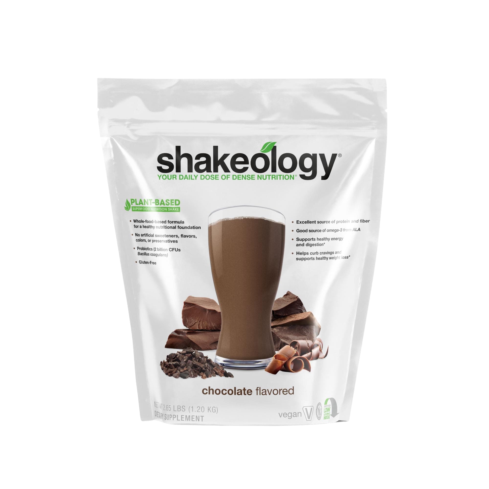 - Shakeology Plant Based Protein Powder Blend – Gluten-Free Shake with Vitamins and Minerals – Helps Support Weight Loss, Lean Muscle, Gut Health – Chocolate, 30 Servings
