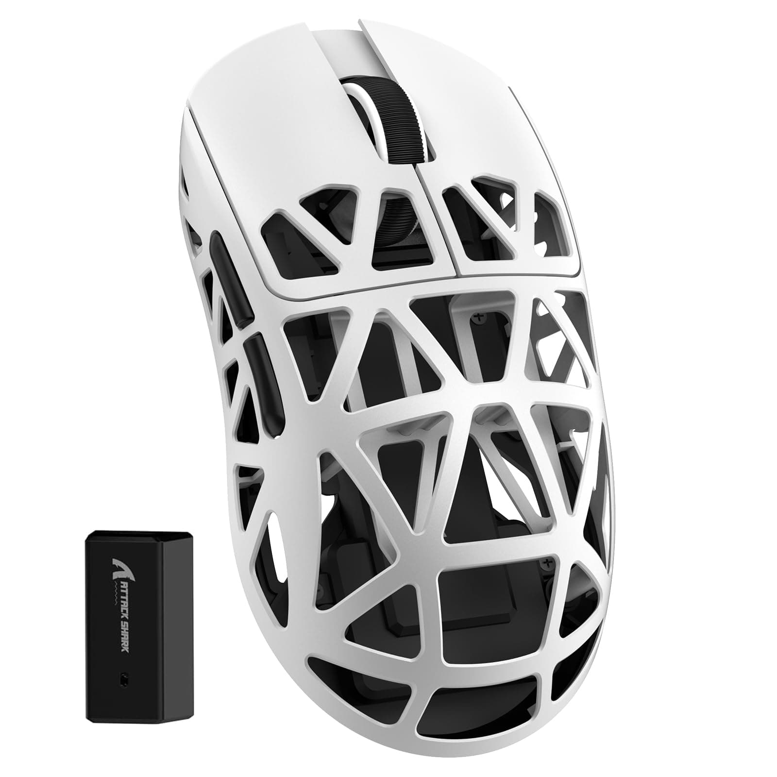 ZIYOU LANG x Attack Shark R2 HyperSpeed Wireless Gaming Mouse, 42K DPI PAW3950 Optical Sensor 8Khz Wireless Polling Rate, Lightweight Magnesium Alloy Hollowed-Out Programmable Computer Mice (White)