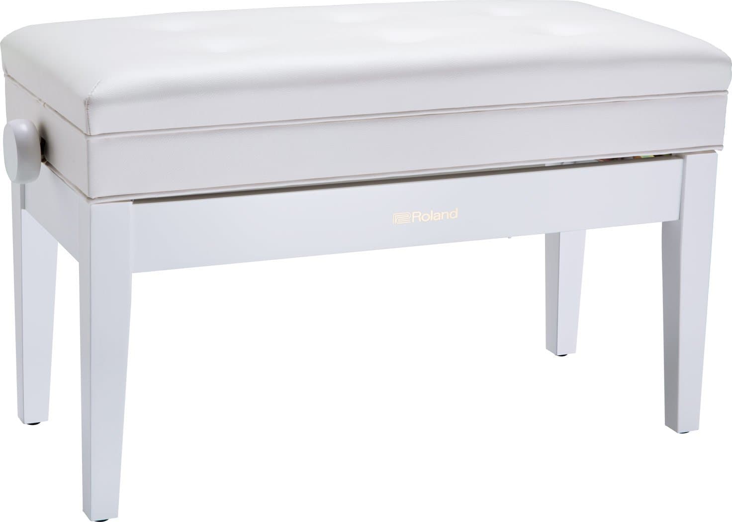 Roland RPB-D400 Piano Keyboard Bench, Adjustable Height 18.9-22.8-Inch, Satin White