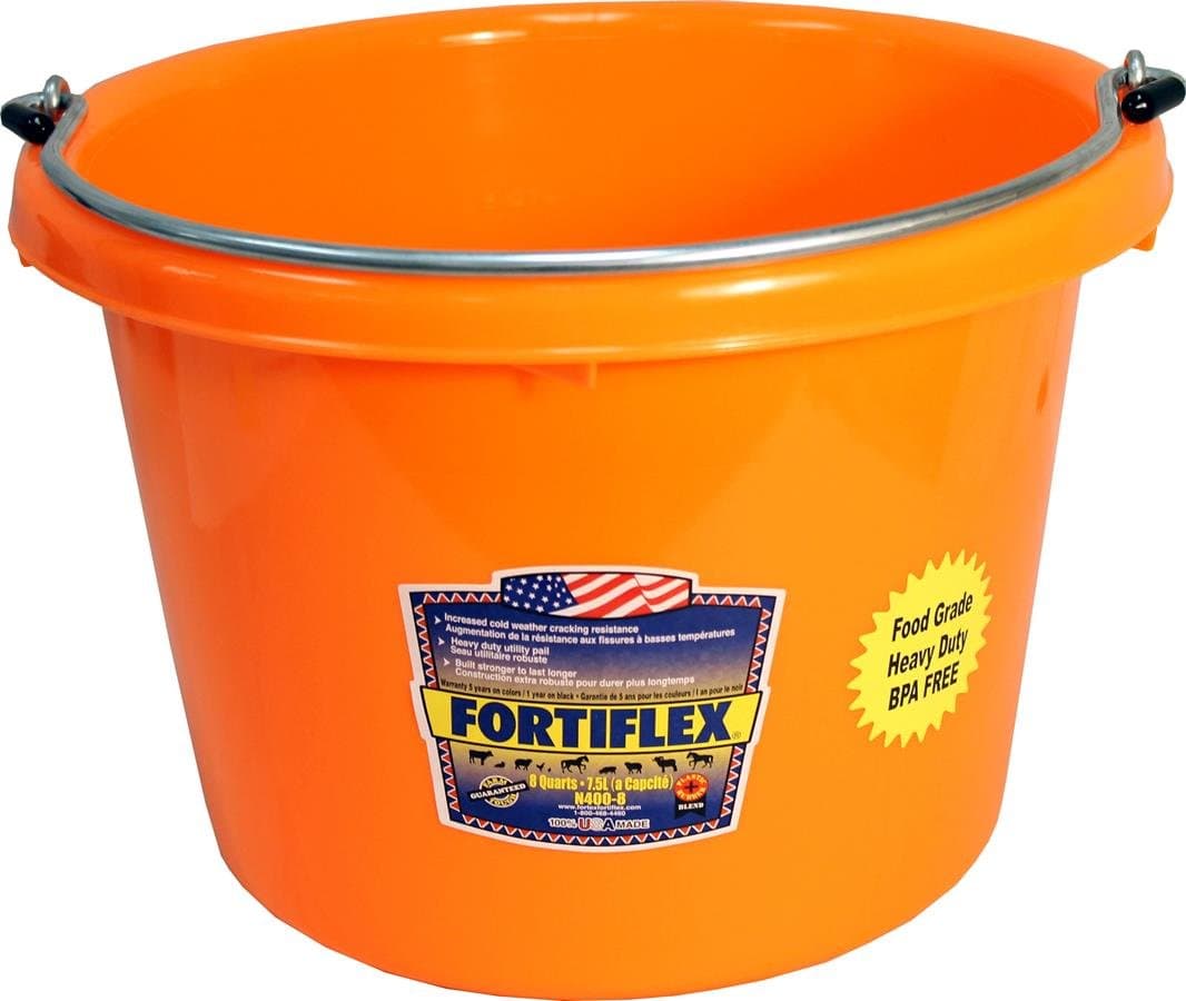 FortexIndustries N400-8ORANGE Pail, 8 Quart, Orange