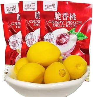 Sour and Sweet Crispy Peach,Honey Peach Preserved Fruit,Chinese snack gift,Small Peaches,Fruit Snack,Dried Fruit,White peach,Sweets, Desserts,Vegetarian snack,Healthy Snacks Food (2packs)
