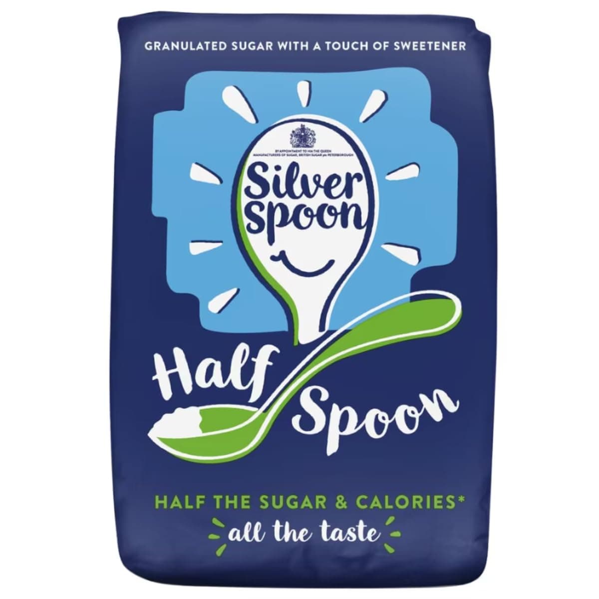 Generic Silver Spoon Half Spoon Sugar 1Kg, Granulated Sugar with a Touch of Sweetener, 1/2 the Calories, All the taste & texture, Suitable for vegetarians and vegans