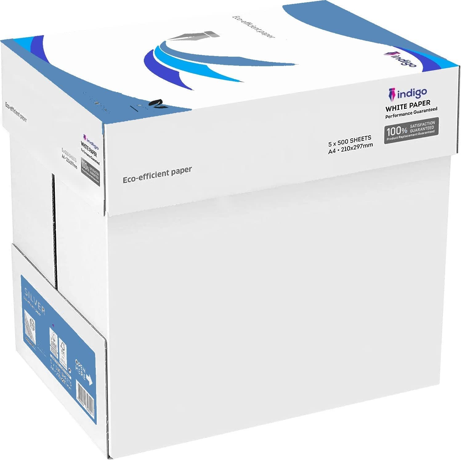 A4 Premium White Printer & Copier Paper – 75 GSM – 1 Box (5 Reams, 2500 Sheets) – Multipurpose Office Paper for Laser, Inkjet, and Copy Machines