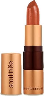 Ayurvedic Lipstick - Cantaloupe 817, 4gm | Creamy Texture | Enriched with Organic Ghee & Almond Oil | Moistured & Nourished Lips | 4gm