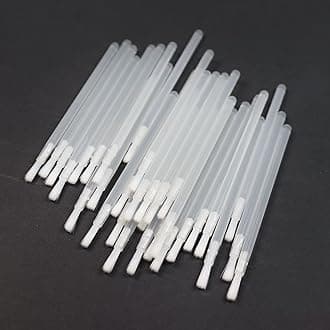 100 Pieces Transparent Handle Disposable Lipstick Brushes