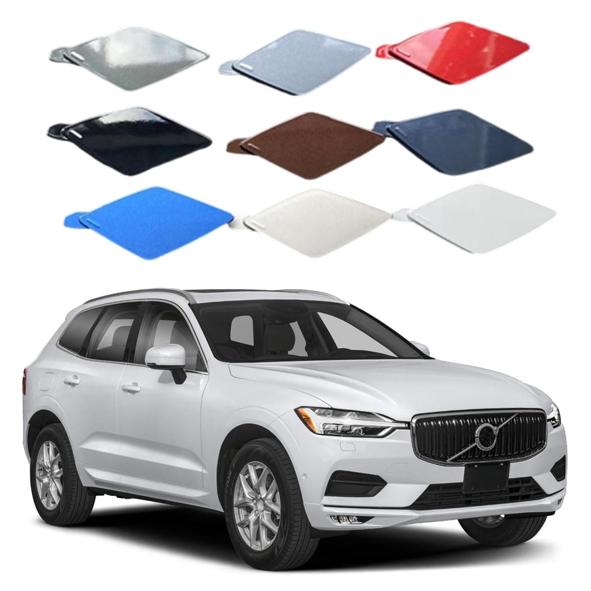 Front Bumper Tow Hook Hole Eye Cover Cap For For VOLVO XC60 2018-2021 39846406 (Denim blue)
