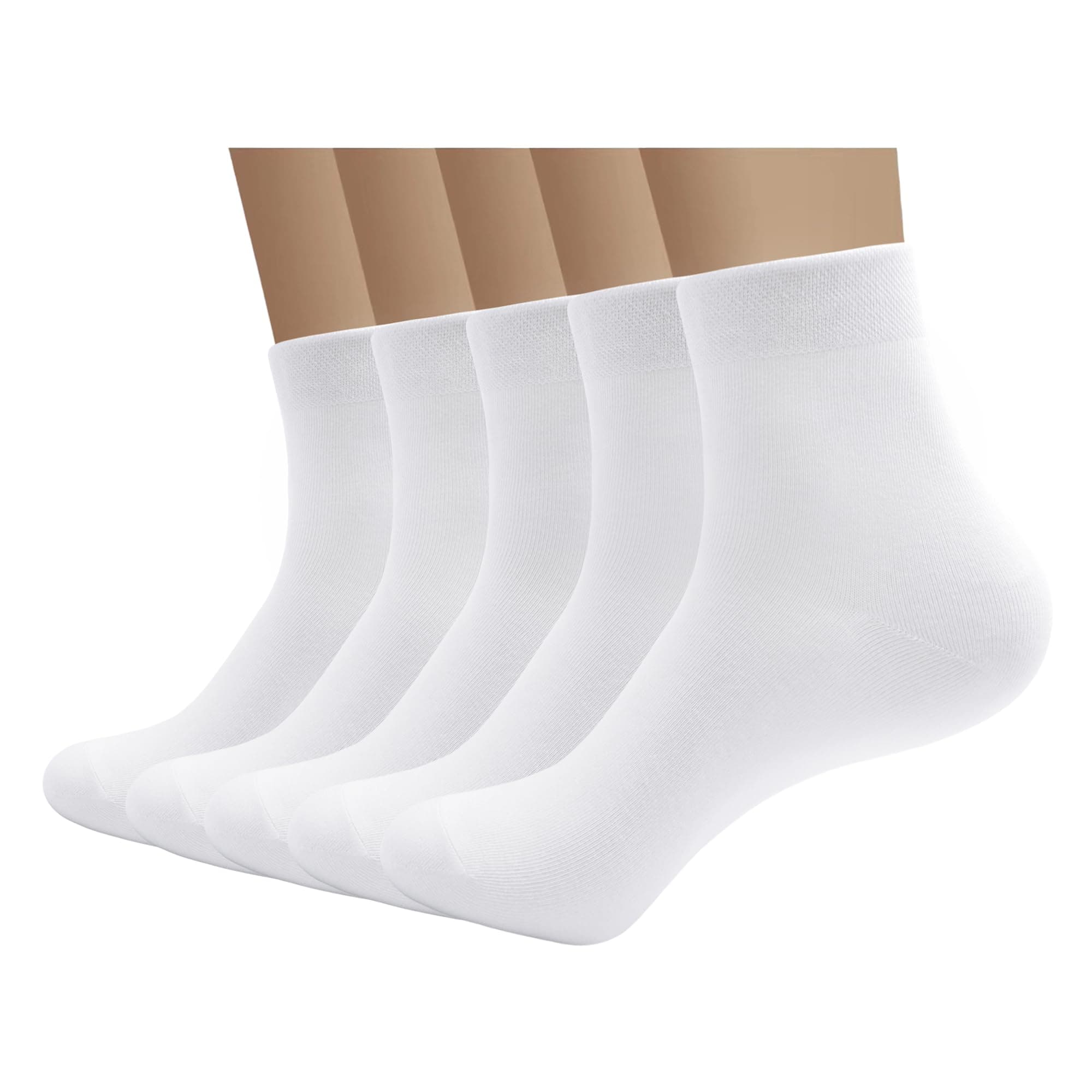 SERISIMPLE Viscose Bamboo Men sock Breathable Sock Quarter Thin Ankle High Sock Comfort Cool soft Sock 5 Pairs