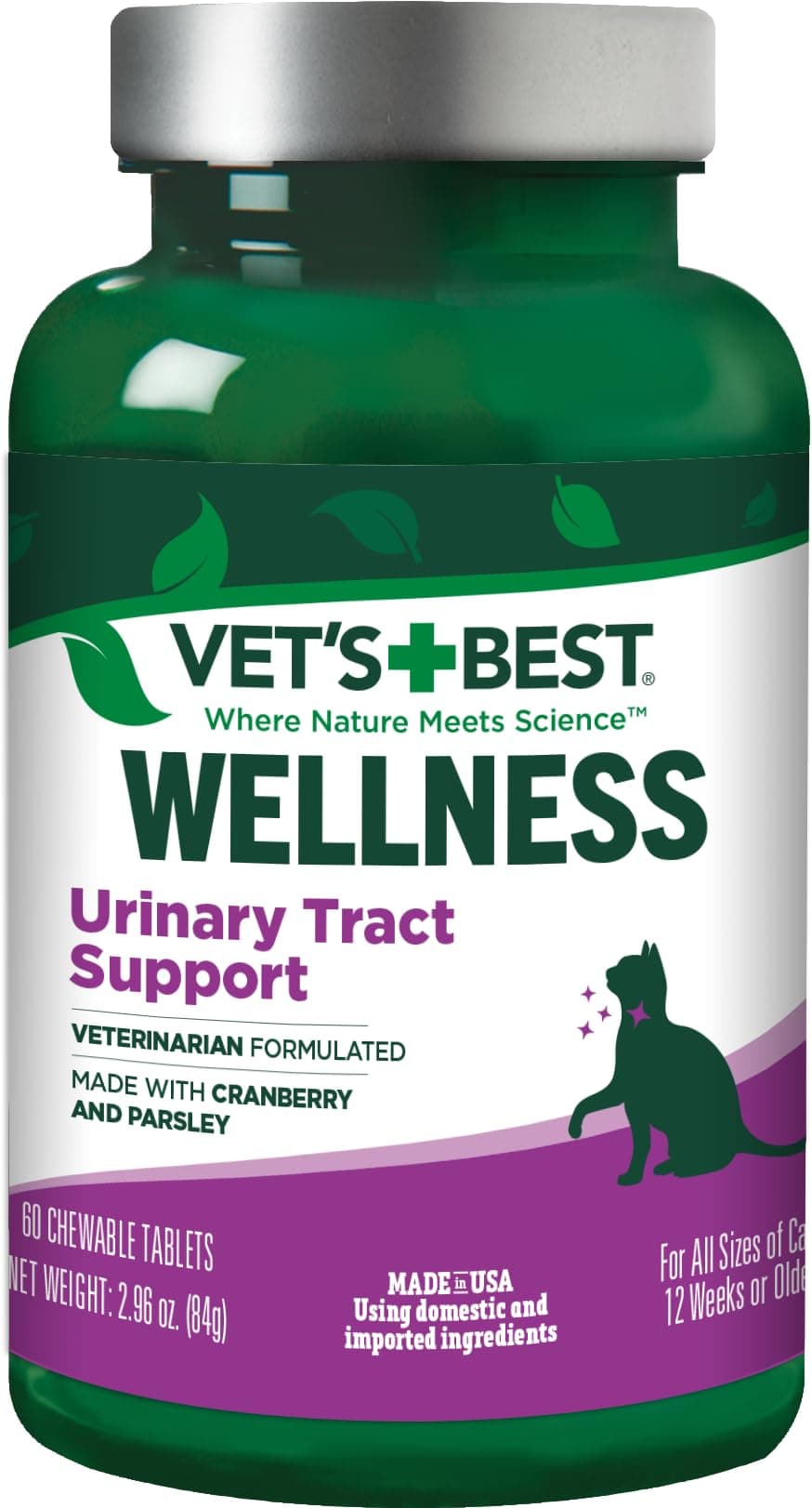 Feline Urinary Tract Support Cat Supplements,60 Chewable Tablets