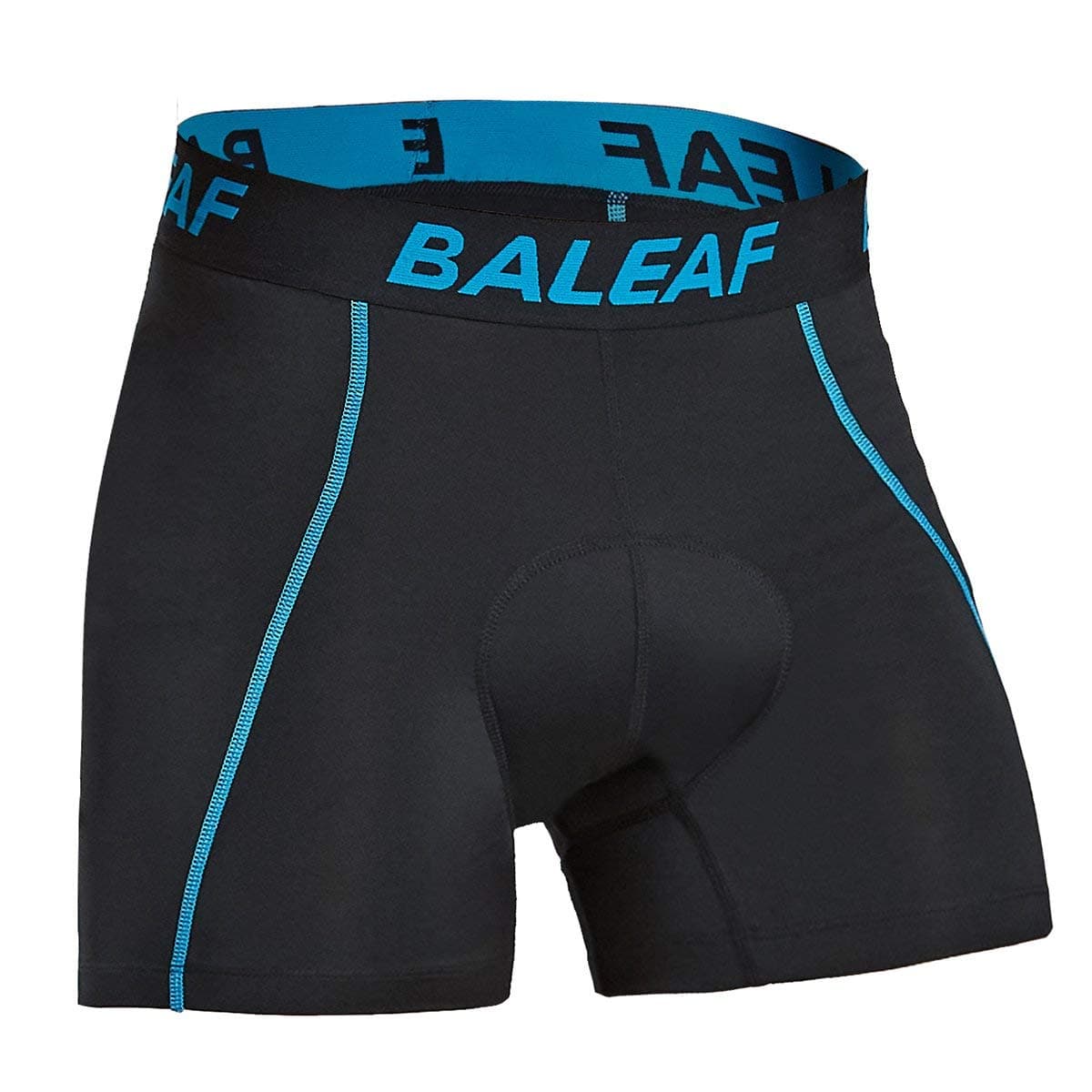 BALEAF Men's Cool Max 3D Padded Cycling Shorts-Black, Medium