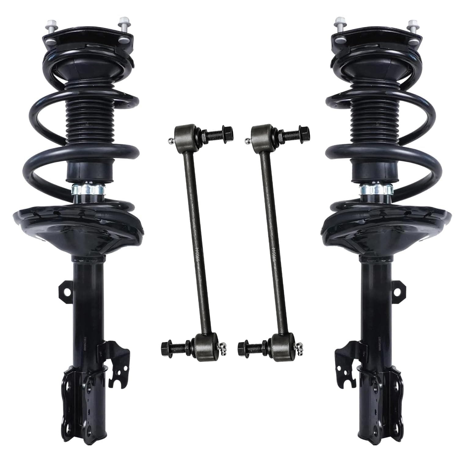 Detroit Axle - Front Struts Sway Bars for 2004 2005 2006 2007 Toyota Highlander, Complete 2 Struts with Coil Spring 2 Front Sway Bar Links Replacement Suspension Kit