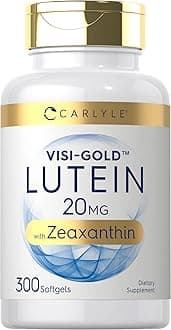Carlyle Lutein and Zeaxanthin 20mg | 300 Softgels | Eye Health Vitamins | Non-GMO & Gluten Free Supplement