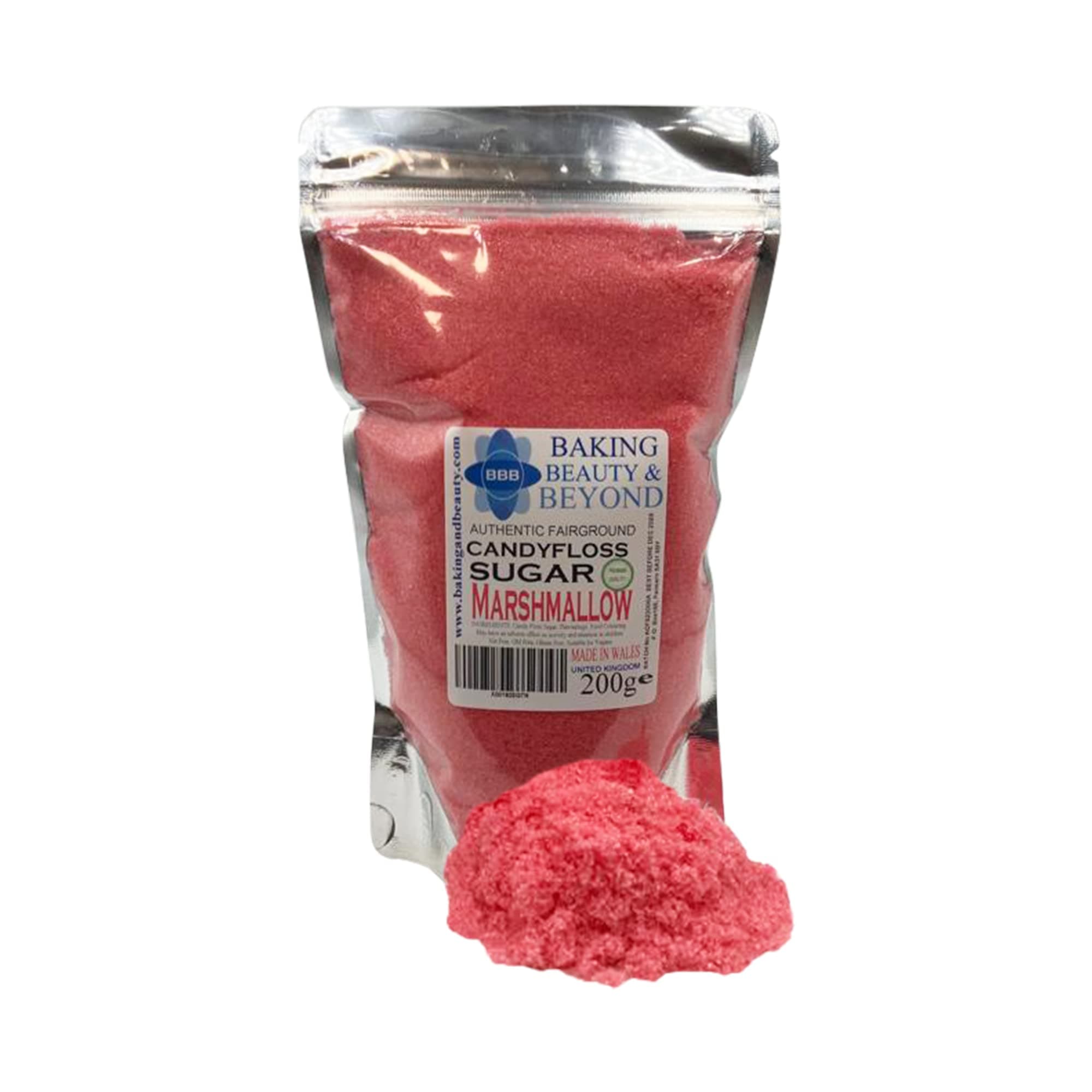 Baking Beauty and Beyond Premium Candy Floss Sugar 200g - Marshmallow Flavour