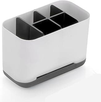 Plastic Razor Shaving Kit and Toiletries Cosmetics Organizer,Toothbrush Caddy, Bathroom Toothbrush Toothpaste Tube Holders Organizer Container Stand Storage Box for Easy-Store(Black)