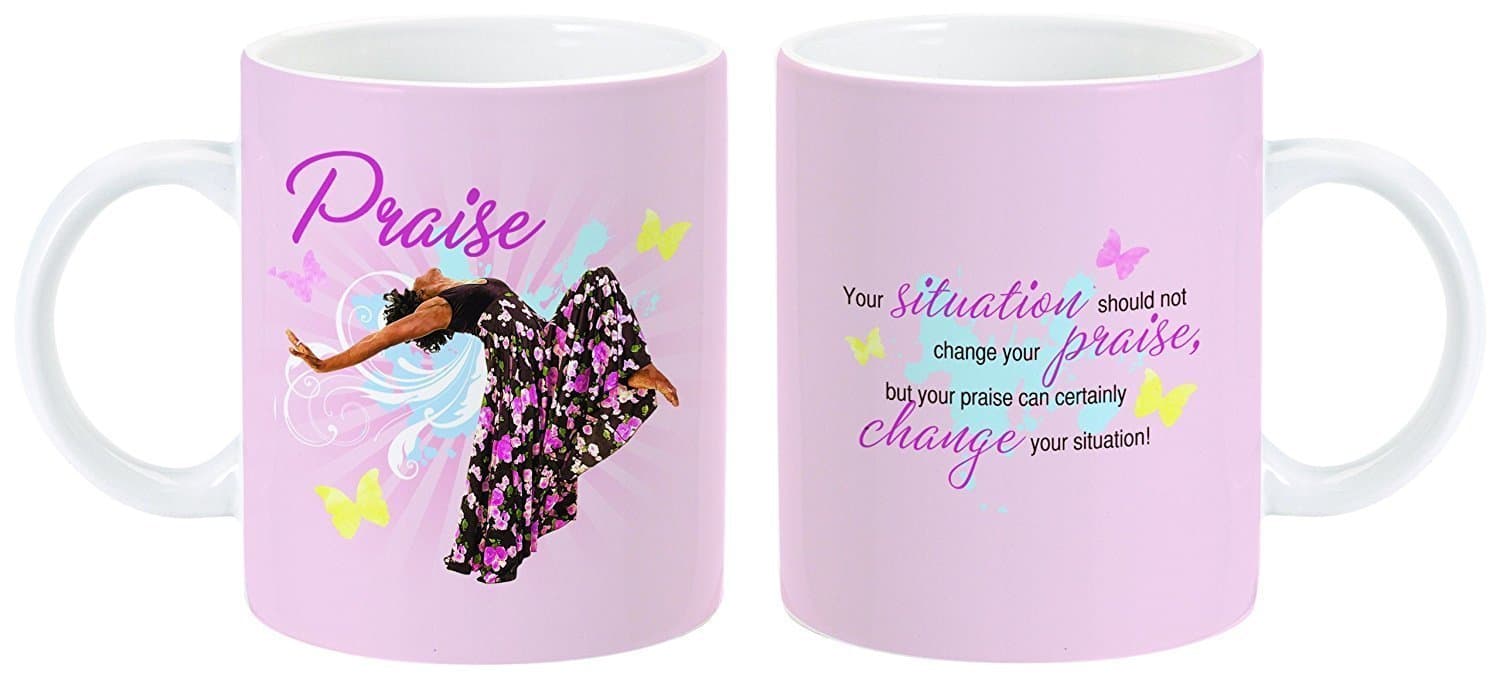 Total Praise Mug, Pink, 15 ounces